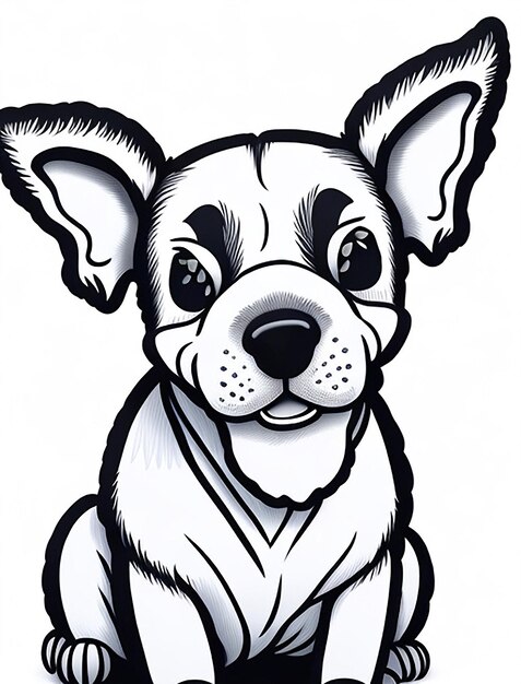 Leuke Cartoon puppy en hond Illustraton