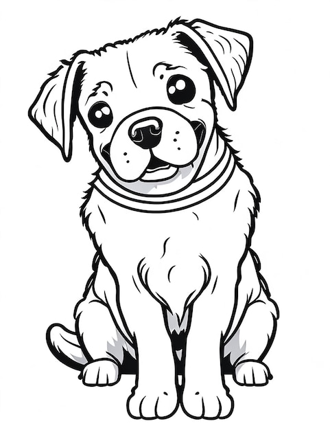 Leuke cartoon puppy en hond Illustraton