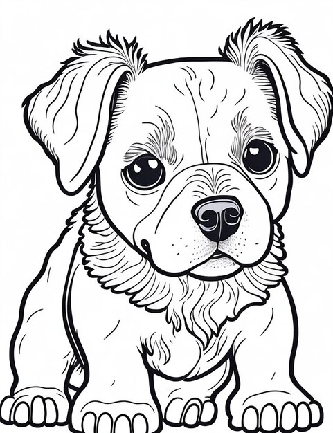 Leuke cartoon puppy en hond Illustraton