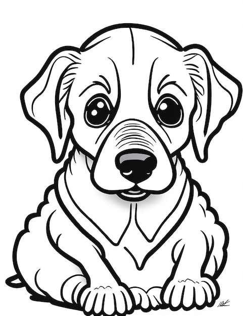 Leuke cartoon puppy en hond Illustraton