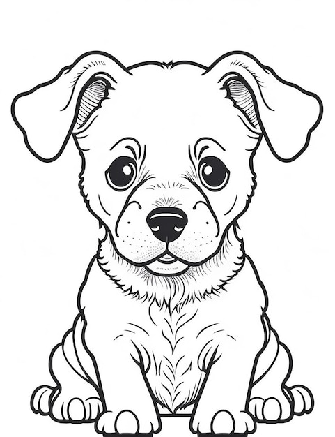 Leuke cartoon puppy en hond Illustraton