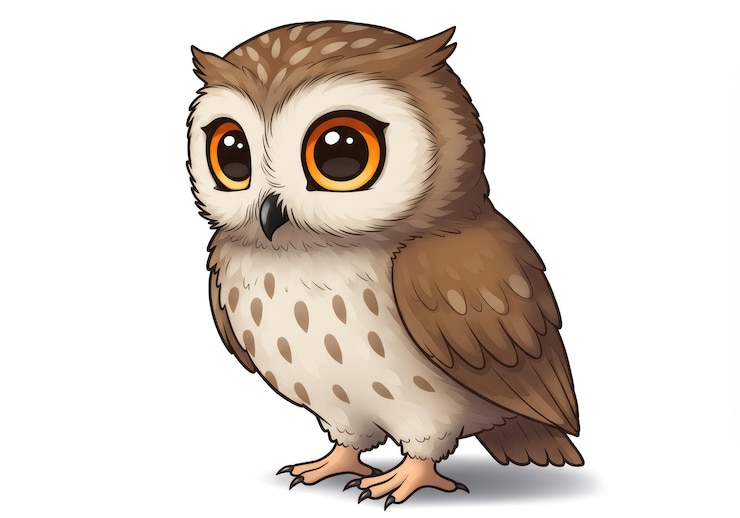 Foto leuke cartoon uil