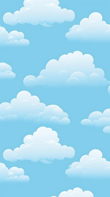 Leuke cartoon wolk mobiele behang