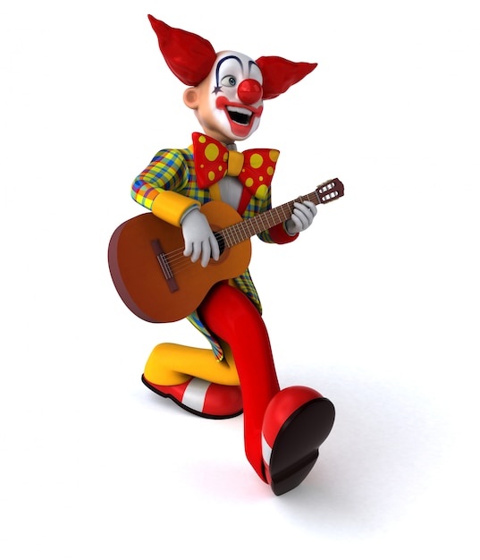 Leuke clown - 3D illustratie