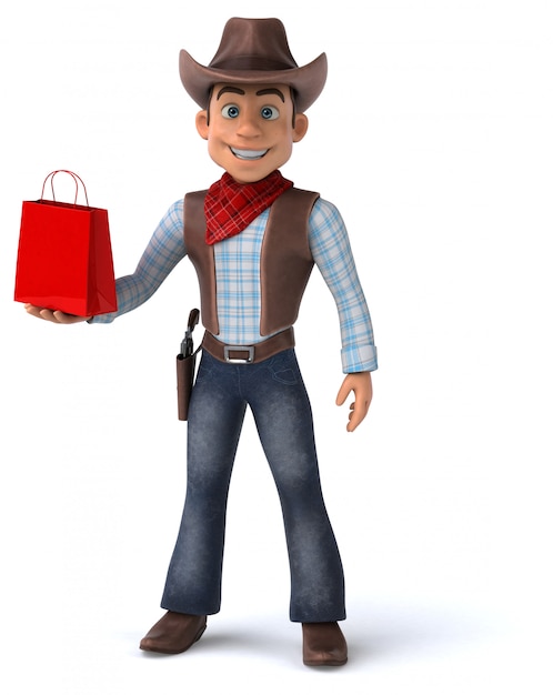 Leuke Cowboy - 3D illustratie