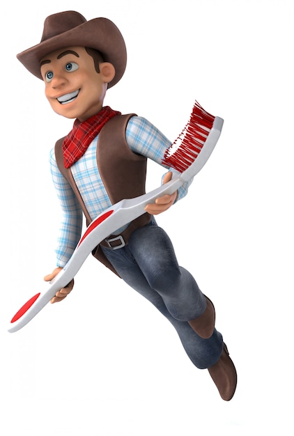 Leuke Cowboy - 3D illustratie