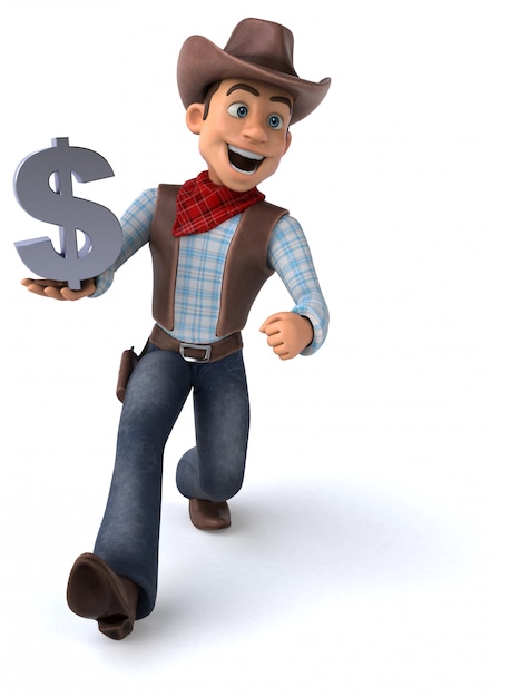 Leuke cowboy met dollarteken