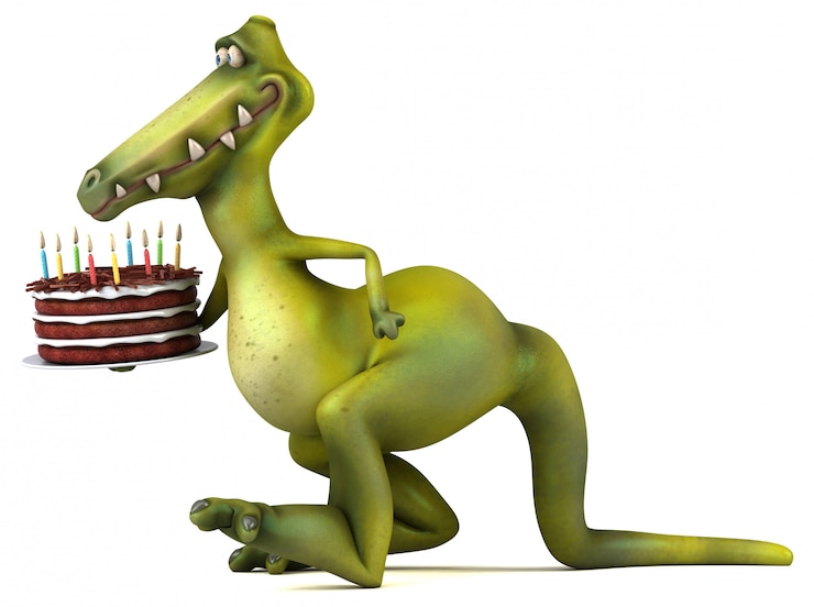 Foto leuke dinosaurus 3d illustratie