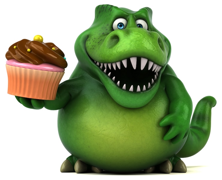 Foto leuke dinosaurus - 3d illustratie