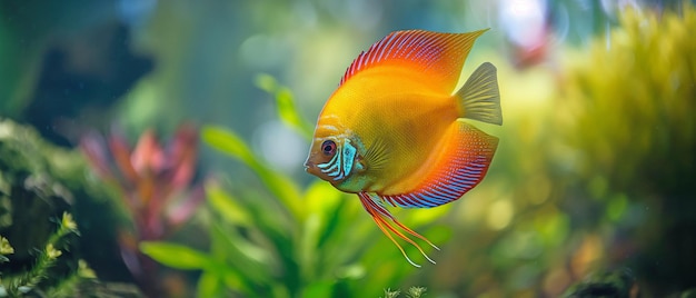 Leuke discus vissen in het aquarium.