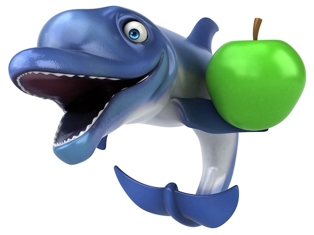 Leuke dolfijn - 3D illustratie