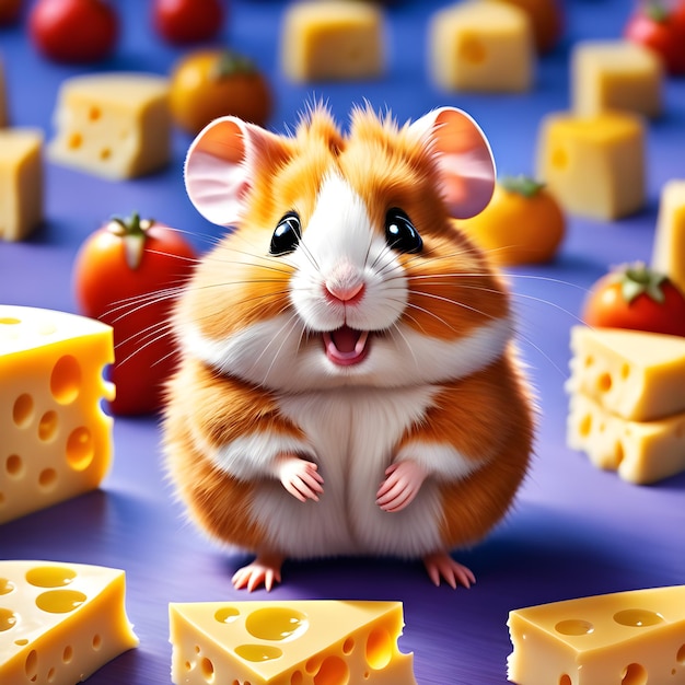 Leuke en schattige hamster.