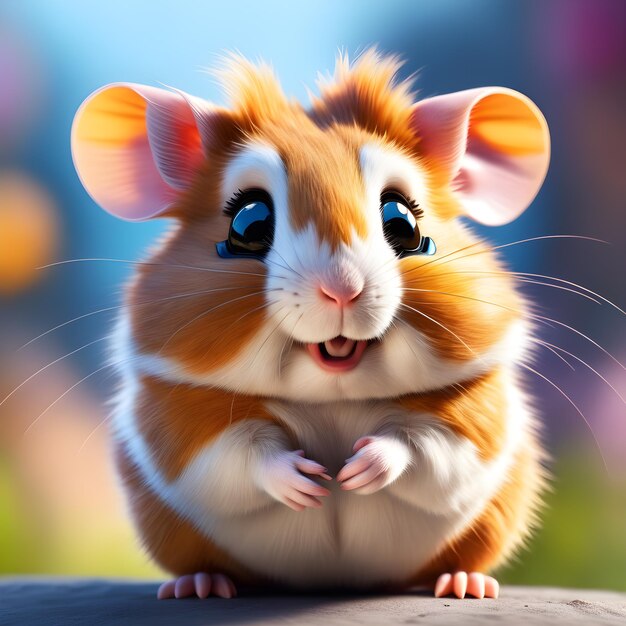 Leuke en schattige hamster.