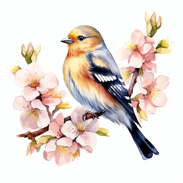 Leuke Europese goldfinch vogel aquarel illustratie clipart