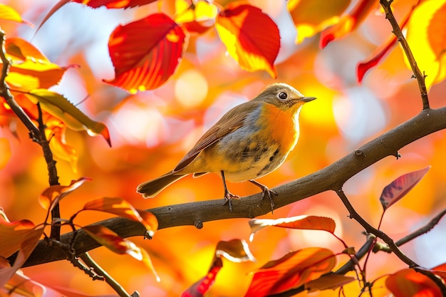 Leuke Europese robin bij daglicht.