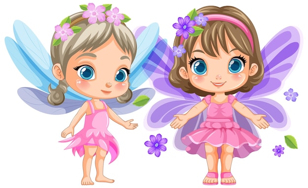 Leuke fantasie fee cartoon personage