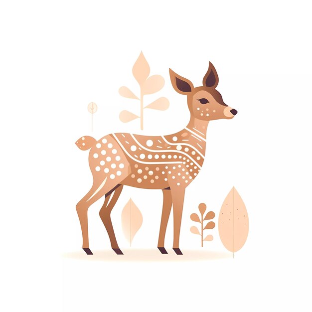 Foto leuke fawn illustraties clipart