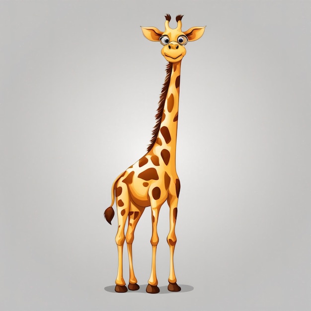 Leuke giraffe cartoon geïsoleerd op witte achtergrond