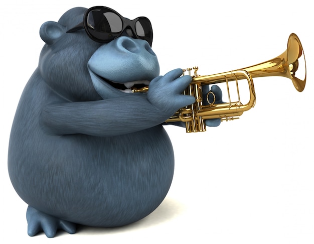 Leuke gorilla-animatie