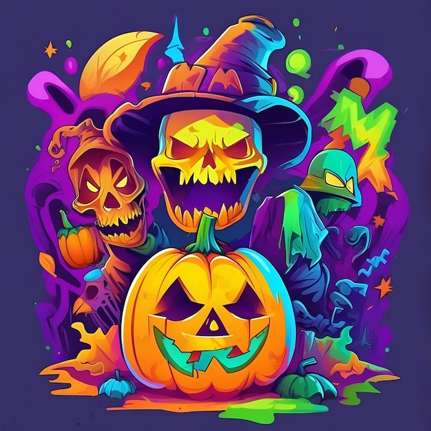 Leuke halloween illustraties