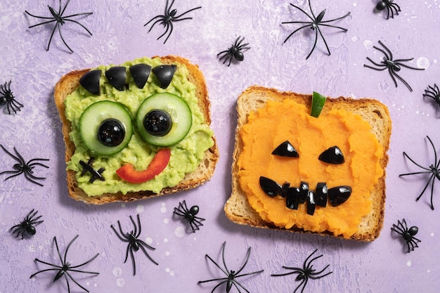 Leuke halloween monster toast