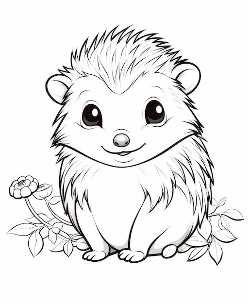 Leuke Hedgehog Cartoon Mascot Karakter Vector Illustratie