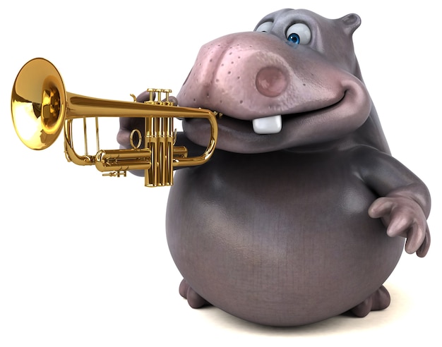 Leuke hippo-animatie