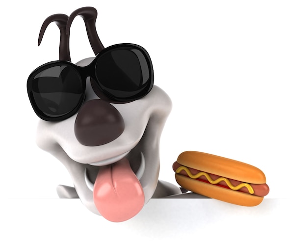 Leuke hond - 3D illustratie