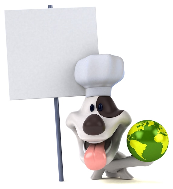 Leuke hond - 3D illustratie