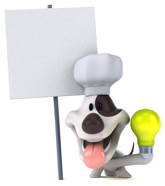 Leuke hond - 3D illustratie