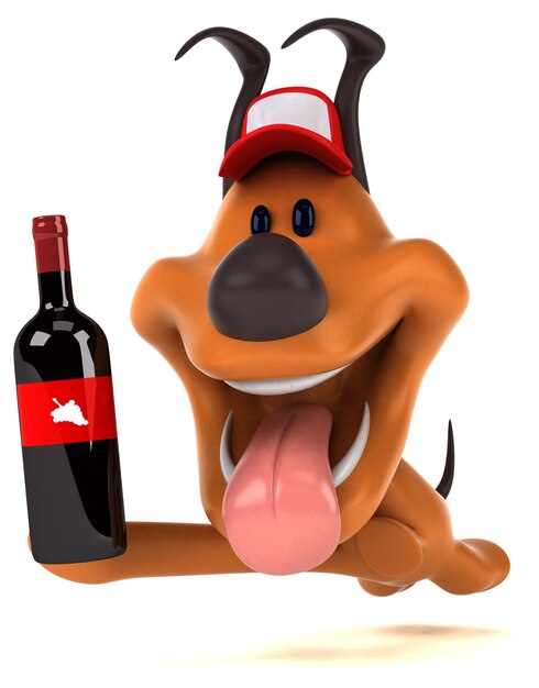 Leuke hond - 3D illustratie