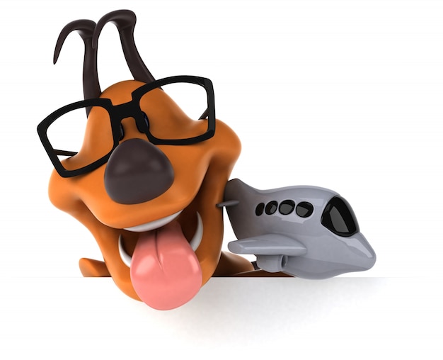 Leuke hond - 3D illustratie