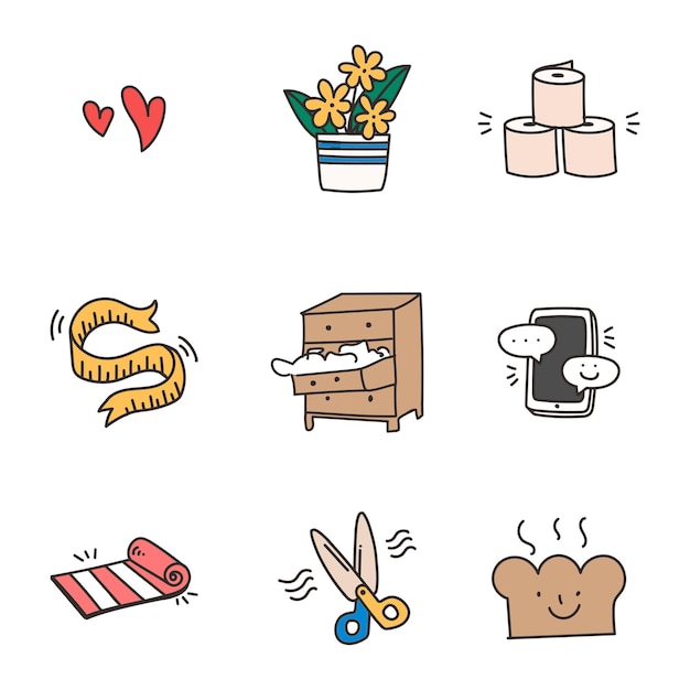 Leuke illustraties voor sociale distantie en quarantaine