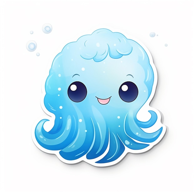 Leuke Jellyfish Clipart van Kawai