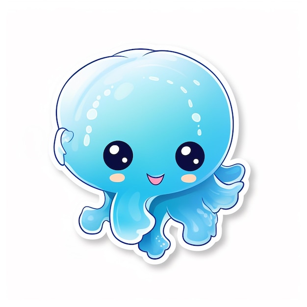 Leuke Jellyfish Clipart van Kawai