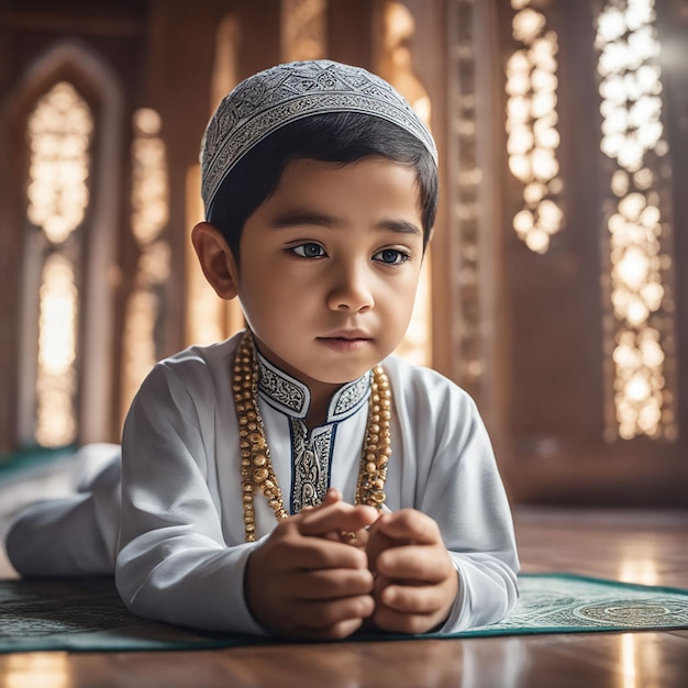 Leuke jongen of kind door AI gegenereerd