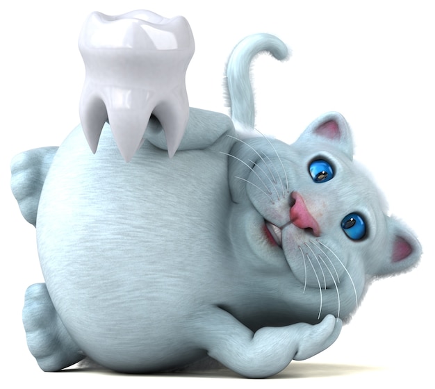 Leuke kat - 3D illustratie