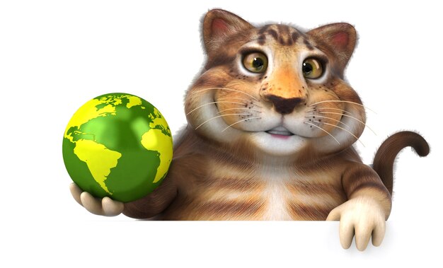 Leuke kat - 3D illustratie