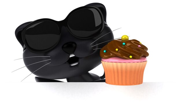 Leuke kat - 3D illustratie