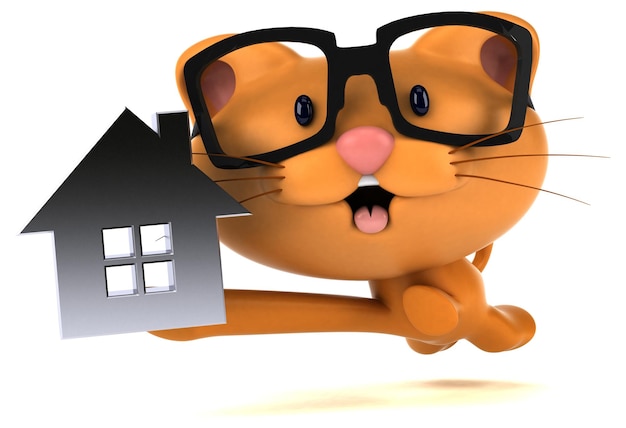 Leuke kat - 3D illustratie