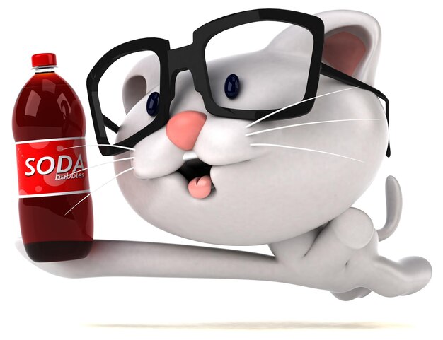 Leuke kat 3D illustratie