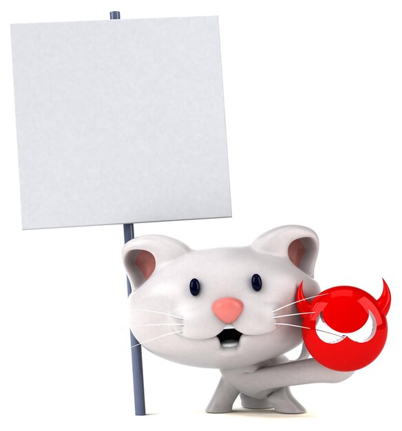 Leuke kat 3D illustratie