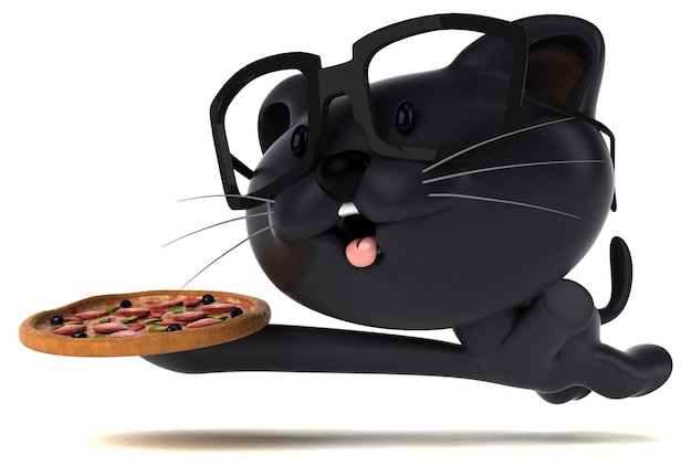 Foto leuke kat 3d illustratie