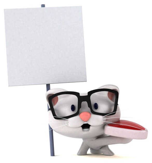 Leuke kat 3D illustratie