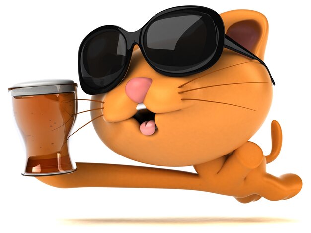 Leuke kat 3D illustratie