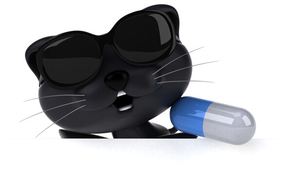 Leuke kat 3D illustratie