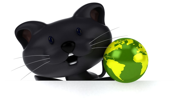 Leuke kat - 3D illustratie