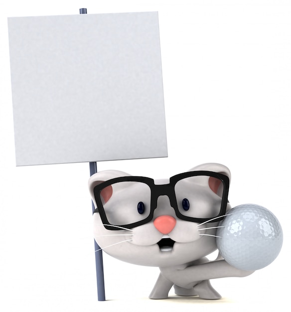 Leuke kat - 3D illustratie