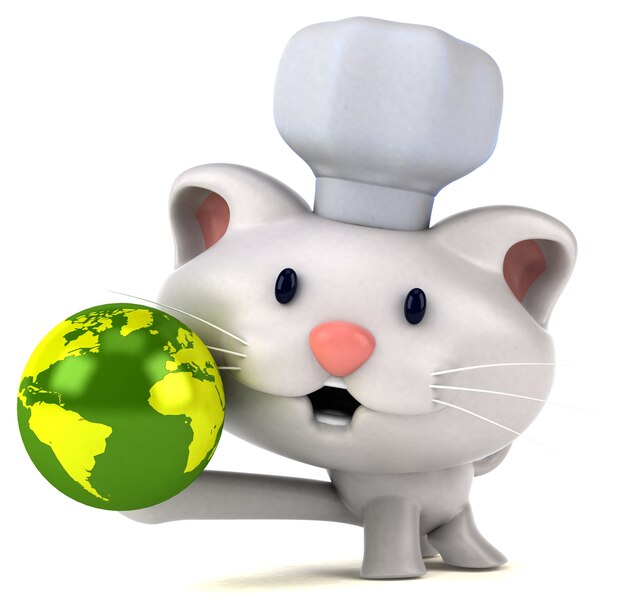 Leuke kat 3D illustratie