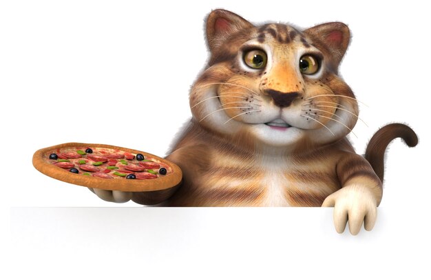 Leuke kat - 3D illustratie